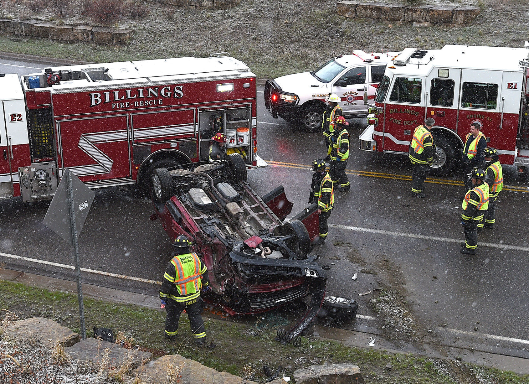 Rollover on Aronson Ave